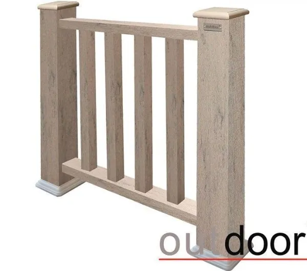 Ограждение из ДПК Outdoor Классик 3D STORM серый микс купить в Нижнем Новгороде