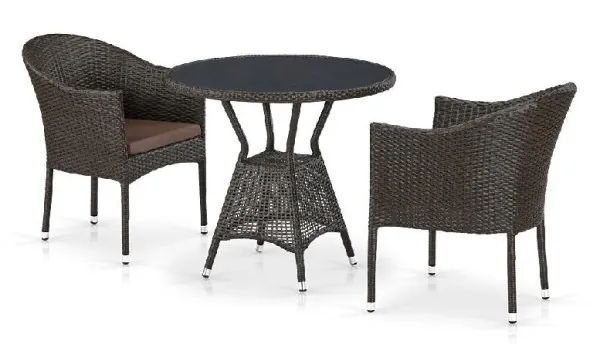 Комплект плетеной мебели AFINA из иск. ротанга T707ANS/Y350-W53 Brown 2Pcs купить в Нижнем Новгороде
