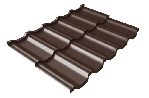 Металлочерепица модульная Квинта Uno Grand Line c 3D резом 0,5 Satin RAL 8017 шоколад купить в Нижнем Новгороде