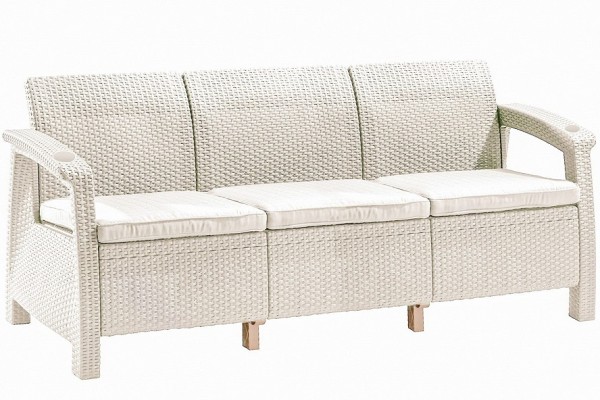 Трёхместный диван  Yalta Sofa 3 Seat белый купить в Нижнем Новгороде