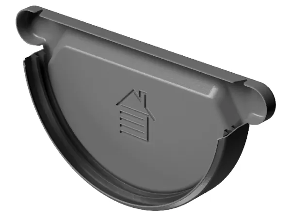 Заглушка желоба D125 Döcke STAL PREMIUM Графит, (RAL 7024) купить в Нижнем Новгороде