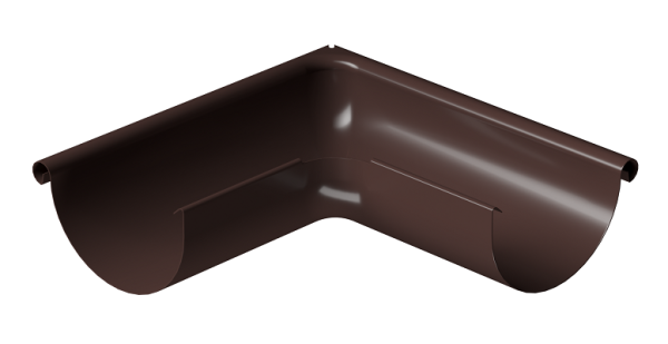 Угол внешний 90° D125 Döcke STAL PREMIUM Шоколад, (RAL 8019) купить в Нижнем Новгороде