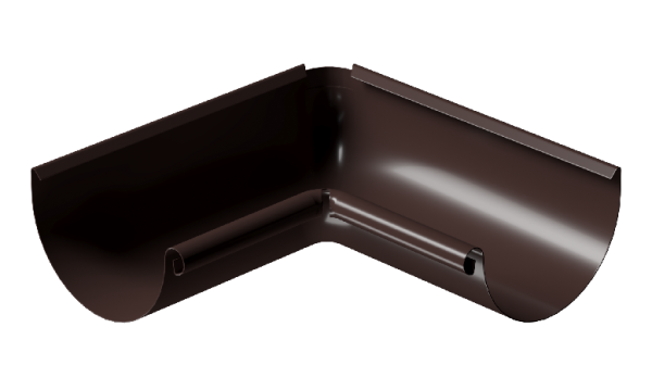 Угол внутренний 90° D125 Döcke STAL PREMIUM Шоколад, (RAL 8019) купить в Нижнем Новгороде