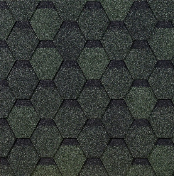 Гибкая черепица EURASIA Docke, Коллекция ШЕСТИГРАННИК Зелёный купить в Нижнем Новгороде