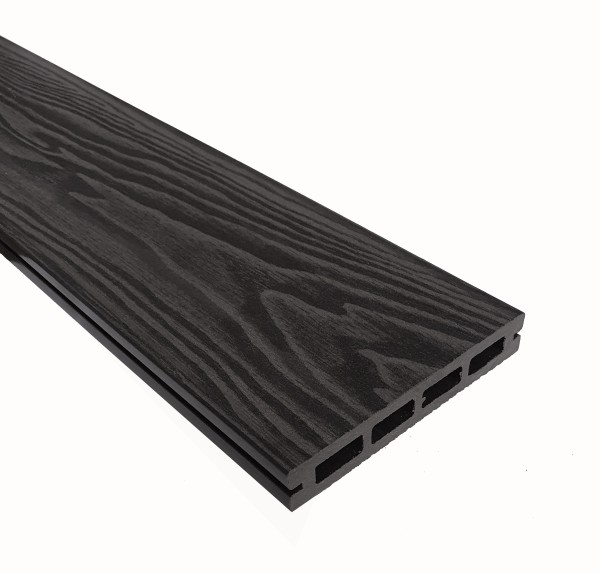 Террасная доска из ДПК Terrapol Смарт 3D Пустотелая с пазом Черное дерево купить в Нижнем Новгороде