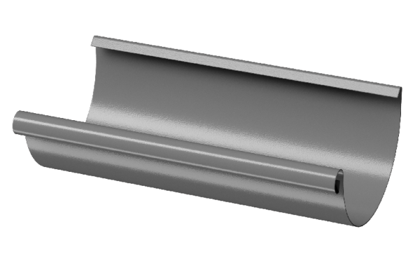 Желоб полукруглый D125 3 м Döcke STAL PREMIUM Графит, (RAL 7024) купить в Нижнем Новгороде