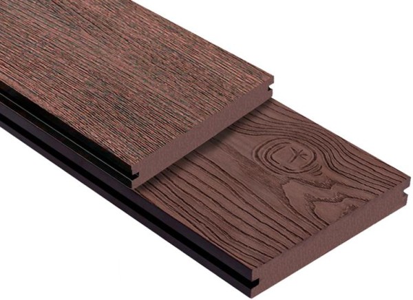 Террасная доска ДПК Outdoor 3D полнотелая STORM/OCEAN BROWN коричневая микс купить в Нижнем Новгороде