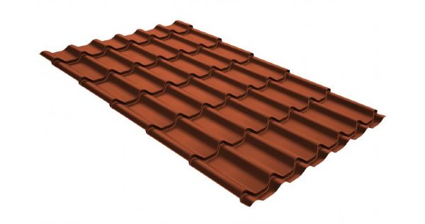 Металлочерепица классик GL 0,5 GreenCoat Pural RR 750 кирпично-красный (RAL 8004 терракота) купить в Нижнем Новгороде