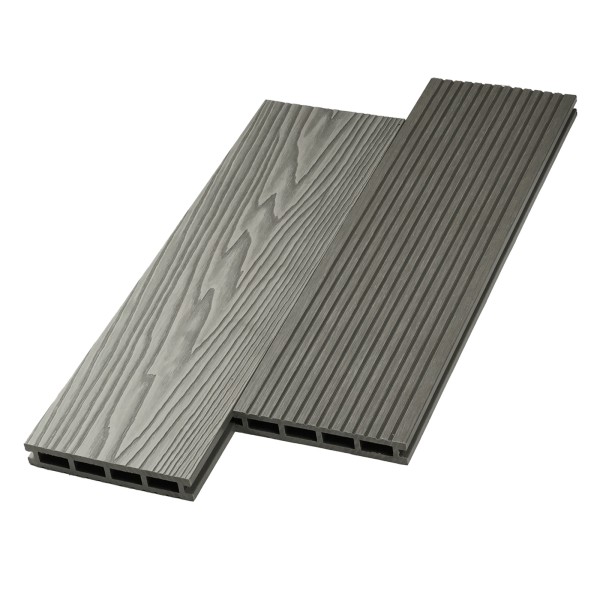 Террасная доска ДПК NanoWood двусторонняя New 3D тиснение + вельвет Серый купить в Нижнем Новгороде