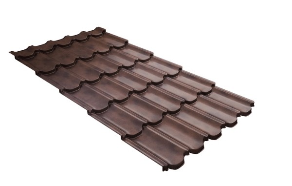 Металлочерепица квинта плюс с  3D резом 0,45 Safari Twincolor Brown купить в Нижнем Новгороде
