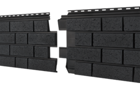 Фасадная панель Ю-пласт Стоун Хаус S-Lock Клинкер Нордик Графитовый купить в Нижнем Новгороде