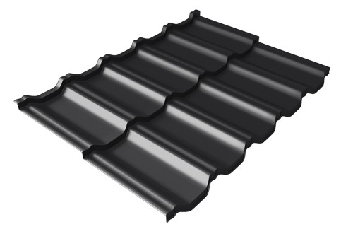 Металлочерепица модульная Квинта Uno Grand Line c 3D резом 0,5 Rooftop Matte RAL 9005 черный купить в Нижнем Новгороде