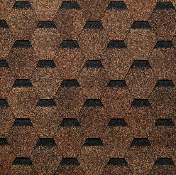 Гибкая черепица EURASIA Docke, Коллекция ШЕСТИГРАННИК Светло-коричневый купить в Нижнем Новгороде