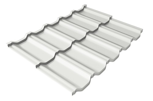 Металлочерепица модульная Квинта Uno Grand Line c 3D резом 0,5 Satin RAL 9003 сигнальный белый купить в Нижнем Новгороде