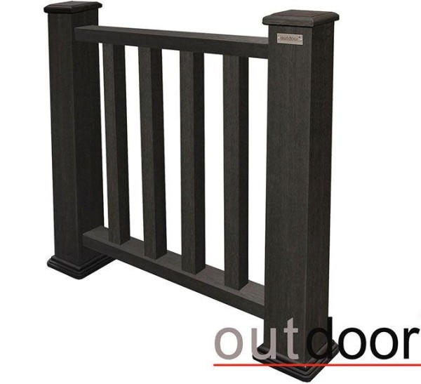Ограждение из ДПК Outdoor Классик 3D STORM чёрный купить в Нижнем Новгороде