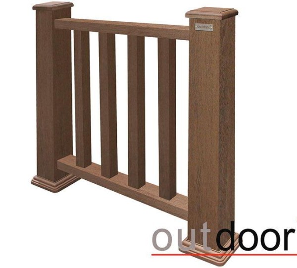 Ограждение из ДПК Outdoor Классик 3D STORM коричневый микс купить в Нижнем Новгороде