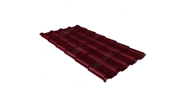 Металлочерепица камея 0,5 Satin RAL 3005 красное вино купить в Нижнем Новгороде