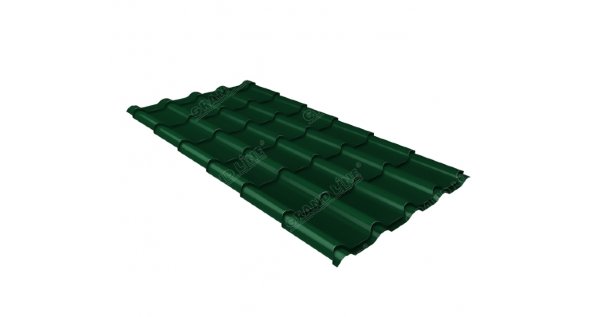 Металлочерепица камея 0,5 Satin RAL 6005 зеленый мох купить в Нижнем Новгороде