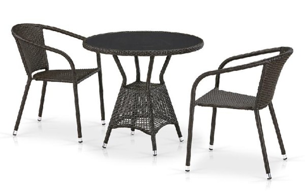 Комплект плетеной мебели AFINA из иск. ротанга T707ANS/Y137C-W53 Brown 2Pcs купить в Нижнем Новгороде