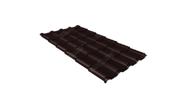 Металлочерепица камея 0,5 Satin RAL 8017 шоколад купить в Нижнем Новгороде