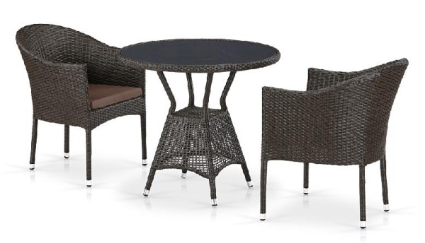 Комплект плетеной мебели AFINA из иск. ротанга T707ANS/Y350-W53 Brown 2Pcs купить в Нижнем Новгороде