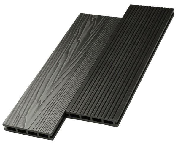 Террасная доска ДПК NanoWood двусторонняя New 3D тиснение + вельвет Графит купить в Нижнем Новгороде