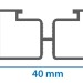 Лага алюминиевая KRONEX 40x15x3000 мм опорная Slim купить в Нижнем Новгороде