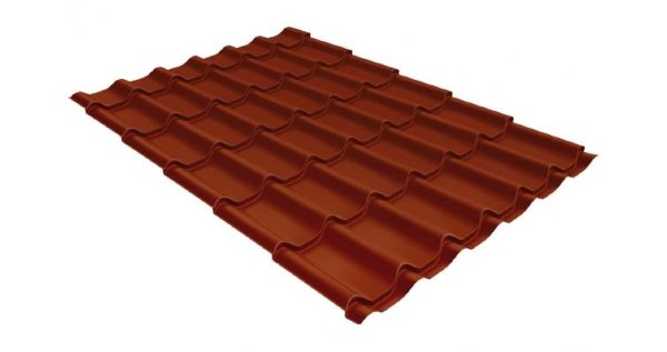 Металлочерепица классик 0,5 Satin RAL 8004 терракота купить в Нижнем Новгороде