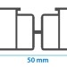 Лага алюминиевая KRONEX 50x25x3000 мм несущая купить в Нижнем Новгороде