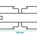 Лага алюминиевая KRONEX 80x40x3000 мм конструктивная купить в Нижнем Новгороде