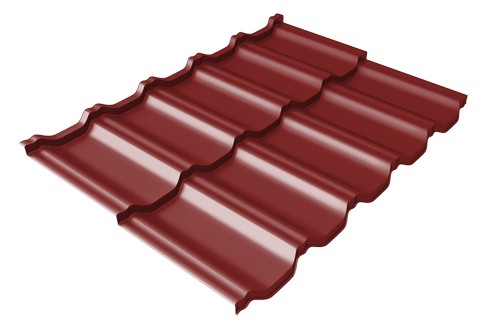 Металлочерепица модульная Квинта Uno Grand Line c 3D резом 0,5 Satin RAL 3011 коричнево-красный купить в Нижнем Новгороде