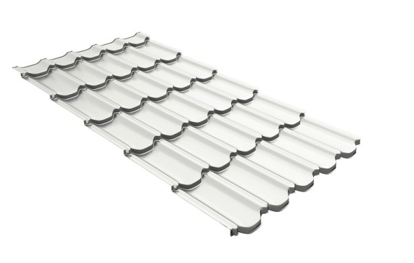 Металлочерепица квинта плюс с 3D резом 0,5 Satin RAL 9003 сигнальный белый купить в Нижнем Новгороде