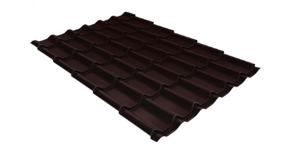 Металлочерепица классик 0,5 Satin RAL 8017 шоколад купить в Нижнем Новгороде