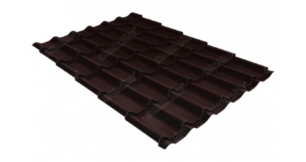 Металлочерепица классик GL 0,5 Quarzit RAL 8017 шоколад Metallic купить в Нижнем Новгороде