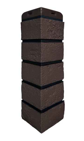 Угол Grand Line состаренный кирпич премиум Шоколадный (шов RAL 9005) купить в Нижнем Новгороде